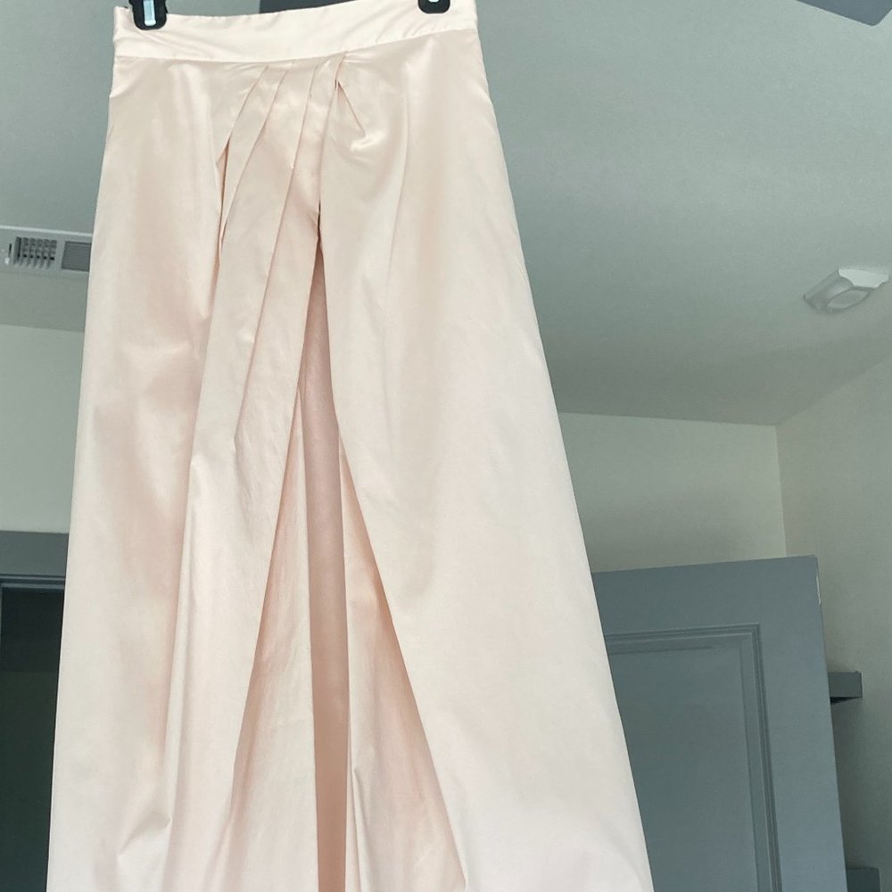 BHLDN Monique Lhuillier BlushTaffeta Skirt Size 2